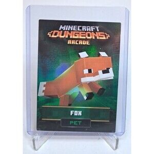 2022 Minecraft Dungeons Arcade Game Card Fox Pet Foil #57/60 Common Mojang Xbox
